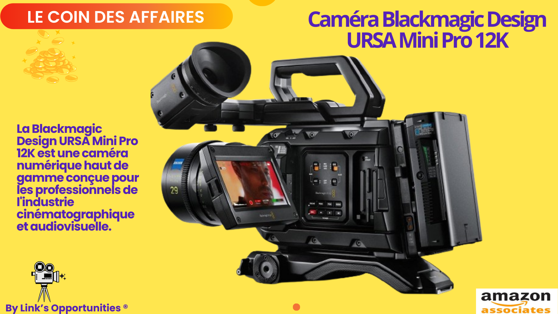 5.Caméra Blackmagic Design URSA Mini Pro 12K.