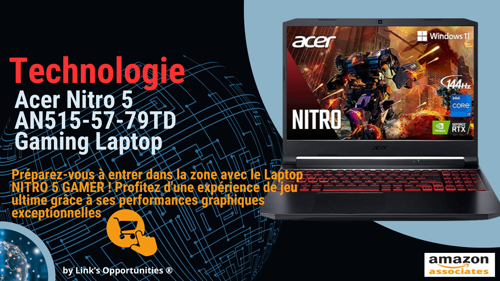 2. Ordinateur portable de jeu Nitro 5 d’Acer | Intel…