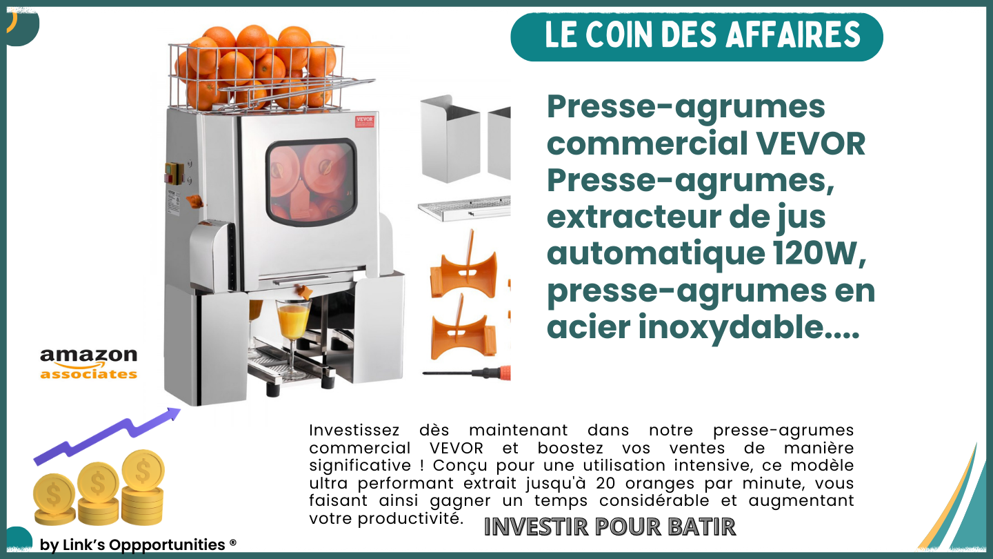 4.Presse-agrumes commercial VEVOR Presse-agrumes, extracteur…