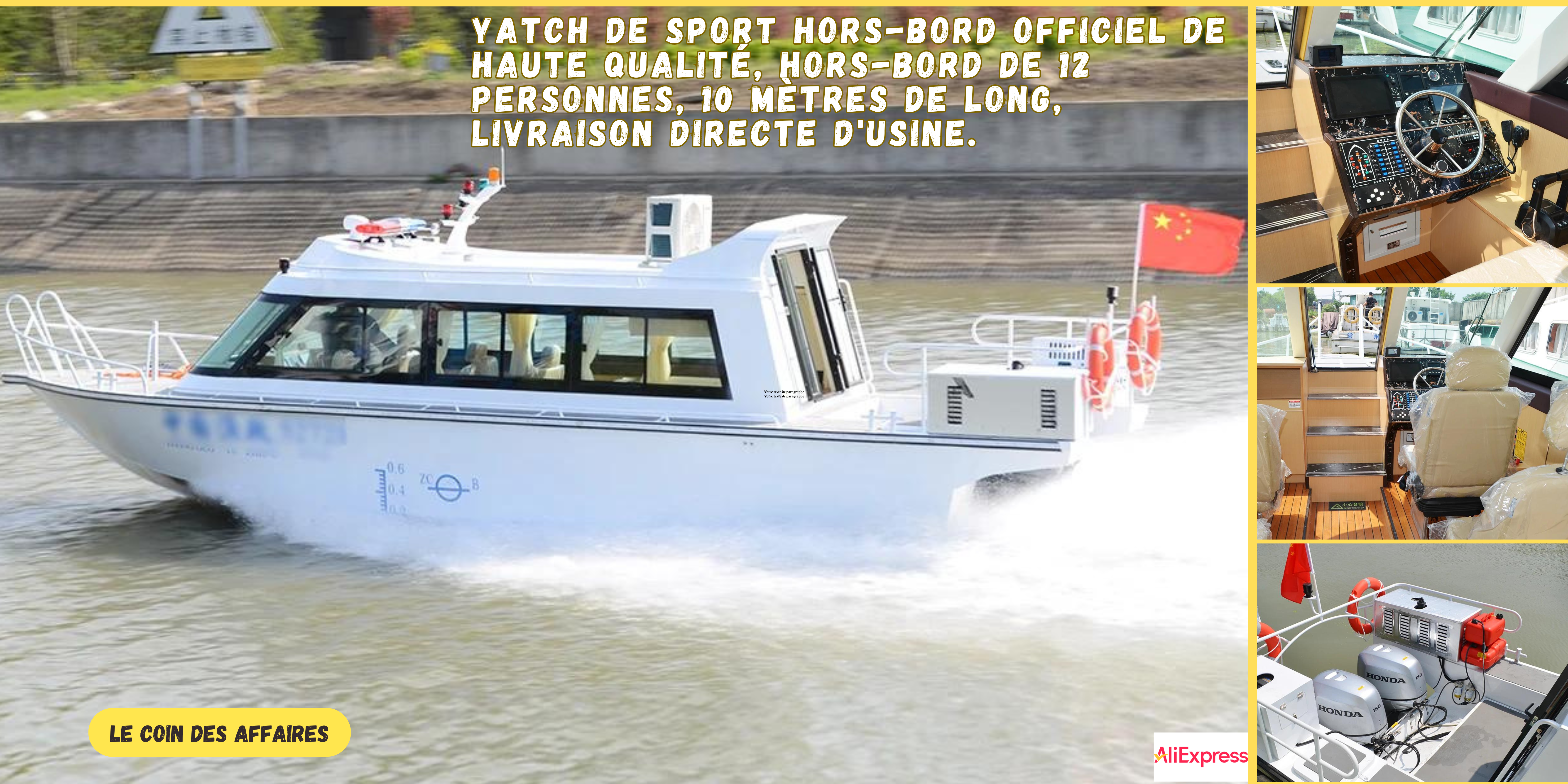 11. Yatch de sport Hors-bord officiel de haute qualité,…